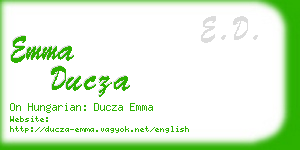 emma ducza business card